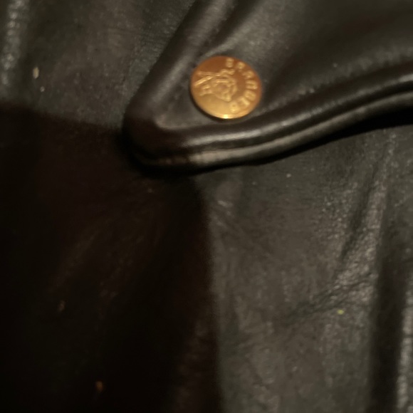 VTG Branded Garments Leather JKT. W/ Harley Davidson Patch. Sz. (42) . Sturgis - Picture 11 of 11